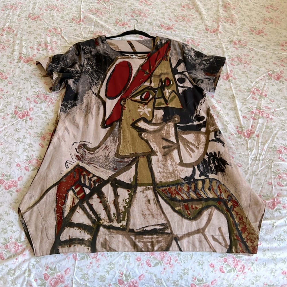 Mordenmiss abstract dress tunic pockets Large